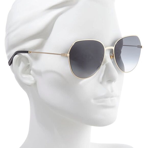 NWT GIVENCHY GV 7171/G/S J5G9O Gold/Dark Gray Gradient Sunglasses 63mm $525 - Picture 1 of 6
